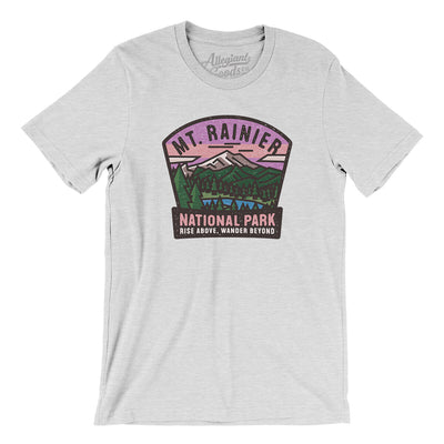 Mt. Rainier National Park Badge Men/Unisex T-Shirt-Ash-Allegiant Goods Co. Vintage Sports Apparel