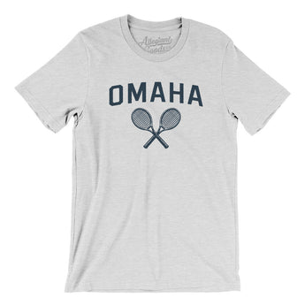 Omaha Tennis Men/Unisex T-Shirt-Ash-Allegiant Goods Co. Vintage Sports Apparel