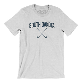South Dakota Golf Men/Unisex T-Shirt-Ash-Allegiant Goods Co. Vintage Sports Apparel