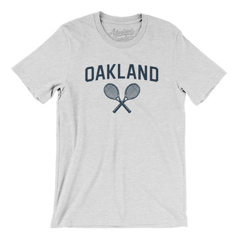 Oakland Tennis Men/Unisex T-Shirt-Ash-Allegiant Goods Co. Vintage Sports Apparel