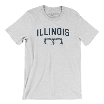 Illinois Cycling Men/Unisex T-Shirt-Ash-Allegiant Goods Co. Vintage Sports Apparel