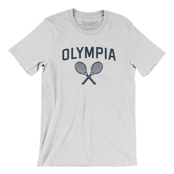 Olympia Tennis Men/Unisex T-Shirt-Ash-Allegiant Goods Co. Vintage Sports Apparel