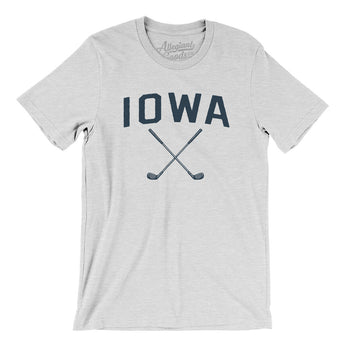 Iowa Golf Men/Unisex T-Shirt-Ash-Allegiant Goods Co. Vintage Sports Apparel