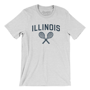 Illinois Tennis Men/Unisex T-Shirt-Ash-Allegiant Goods Co. Vintage Sports Apparel