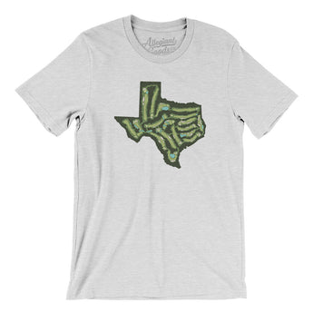 Texas Golf Course Map Men/Unisex T-Shirt-Ash-Allegiant Goods Co. Vintage Sports Apparel