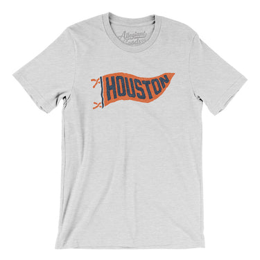 Houston Pennant Men/Unisex T-Shirt-Ash-Allegiant Goods Co. Vintage Sports Apparel