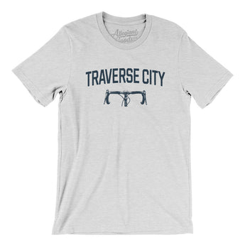 Traverse City Cycling Men/Unisex T-Shirt-Ash-Allegiant Goods Co. Vintage Sports Apparel