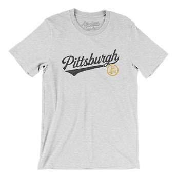 Pittsburgh Vintage Script Men/Unisex T-Shirt-Allegiant Goods Co. Vintage Sports Apparel