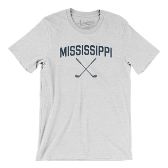 Mississippi Golf Men/Unisex T-Shirt-Ash-Allegiant Goods Co. Vintage Sports Apparel