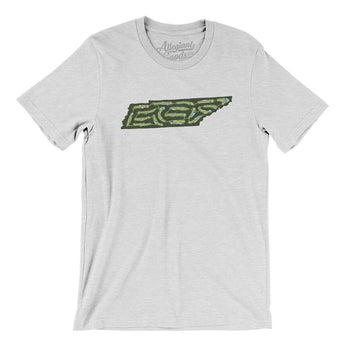 Tennessee Golf Course Map Men/Unisex T-Shirt-Ash-Allegiant Goods Co. Vintage Sports Apparel