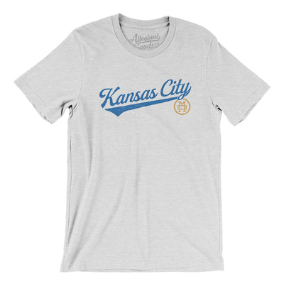 Kansas City Vintage Script Men/Unisex T-Shirt-Ash-Allegiant Goods Co. Vintage Sports Apparel