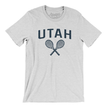 Utah Tennis Men/Unisex T-Shirt-Ash-Allegiant Goods Co. Vintage Sports Apparel