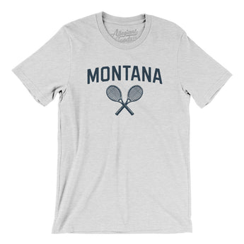 Montana Tennis Men/Unisex T-Shirt-Ash-Allegiant Goods Co. Vintage Sports Apparel