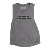 I've Been To San Francisco Women's Flowey Scoopneck Muscle Tank-Asphalt Slub-Allegiant Goods Co. Vintage Sports Apparel