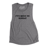 I've Been To Hawaii Women's Flowey Scoopneck Muscle Tank-Asphalt Slub-Allegiant Goods Co. Vintage Sports Apparel