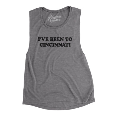 I've Been To Cincinnati Women's Flowey Scoopneck Muscle Tank-Asphalt Slub-Allegiant Goods Co. Vintage Sports Apparel