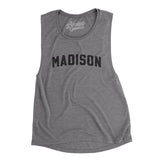 Madison Varsity Women's Flowey Scoopneck Muscle Tank-Asphalt Slub-Allegiant Goods Co. Vintage Sports Apparel