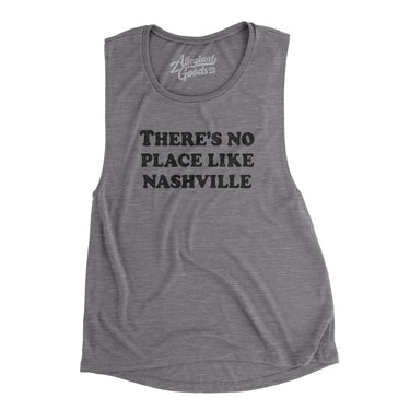 There's No Place Like Nashville Women's Flowey Scoopneck Muscle Tank-Allegiant Goods Co. Vintage Sports Apparel