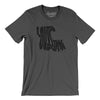 Louisiana State Shape Text Men/Unisex T-Shirt-Asphalt-Allegiant Goods Co. Vintage Sports Apparel