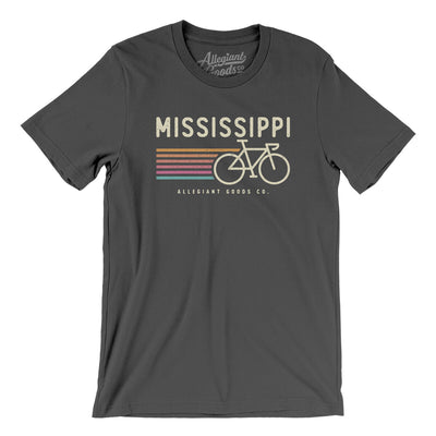 Mississippi Cycling Men/Unisex T-Shirt-Asphalt-Allegiant Goods Co. Vintage Sports Apparel