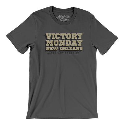 Victory Monday New Orleans Men/Unisex T-Shirt-Asphalt-Allegiant Goods Co. Vintage Sports Apparel