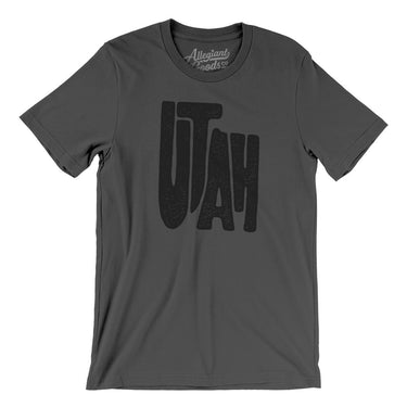 Utah State Shape Text Men/Unisex T-Shirt-Allegiant Goods Co. Vintage Sports Apparel