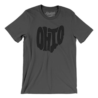 Ohio State Shape Text Men/Unisex T-Shirt-Asphalt-Allegiant Goods Co. Vintage Sports Apparel