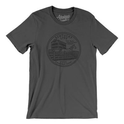 Kentucky State Quarter Men/Unisex T-Shirt-Asphalt-Allegiant Goods Co. Vintage Sports Apparel