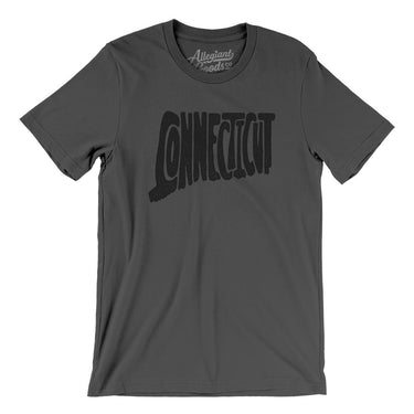 Connecticut State Shape Text Men/Unisex T-Shirt-Allegiant Goods Co. Vintage Sports Apparel