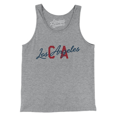 Los Angeles Ca Overprinted Men/Unisex Tank Top-Allegiant Goods Co. Vintage Sports Apparel