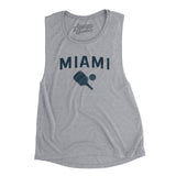 Miami Pickleball Women's Flowey Scoopneck Muscle Tank-Athletic Heather-Allegiant Goods Co. Vintage Sports Apparel