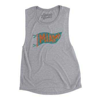 Miami Pennant Women's Flowey Scoopneck Muscle Tank-Allegiant Goods Co. Vintage Sports Apparel