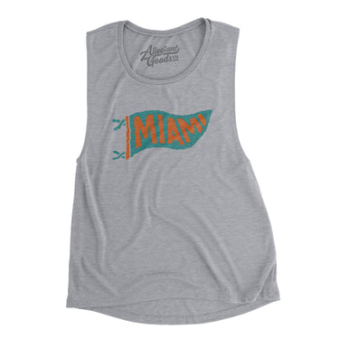 Miami Pennant Women's Flowey Scoopneck Muscle Tank-Allegiant Goods Co. Vintage Sports Apparel