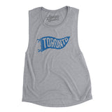 Toronto Pennant Women's Flowey Scoopneck Muscle Tank-Athletic Heather-Allegiant Goods Co. Vintage Sports Apparel