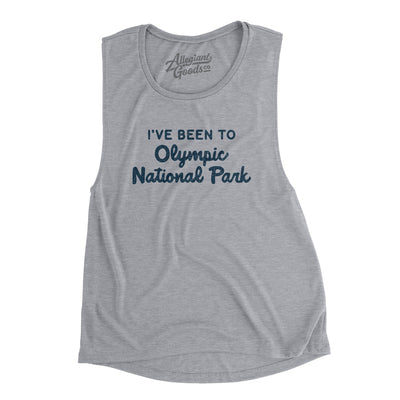 I've Been To Olympic National Park Women's Flowey Scoopneck Muscle Tank-Athletic Heather-Allegiant Goods Co. Vintage Sports Apparel