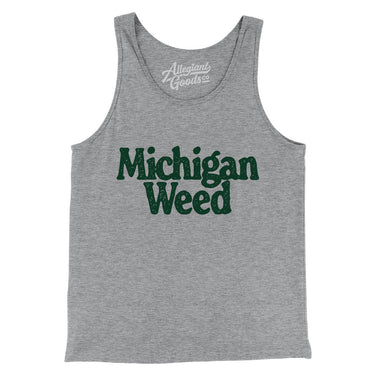 Michigan Weed Men/Unisex Tank Top-Athletic Heather-Allegiant Goods Co. Vintage Sports Apparel