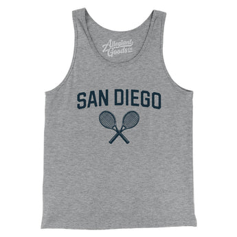 San Diego Tennis Men/Unisex Tank Top-Athletic Heather-Allegiant Goods Co. Vintage Sports Apparel