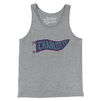Charlotte Pennant Men/Unisex Tank Top-Athletic Heather-Allegiant Goods Co. Vintage Sports Apparel