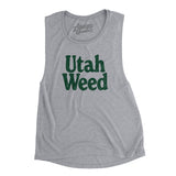 Utah Weed Women's Flowey Scoopneck Muscle Tank-Athletic Heather-Allegiant Goods Co. Vintage Sports Apparel