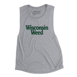 Wisconsin Weed Women's Flowey Scoopneck Muscle Tank-Athletic Heather-Allegiant Goods Co. Vintage Sports Apparel