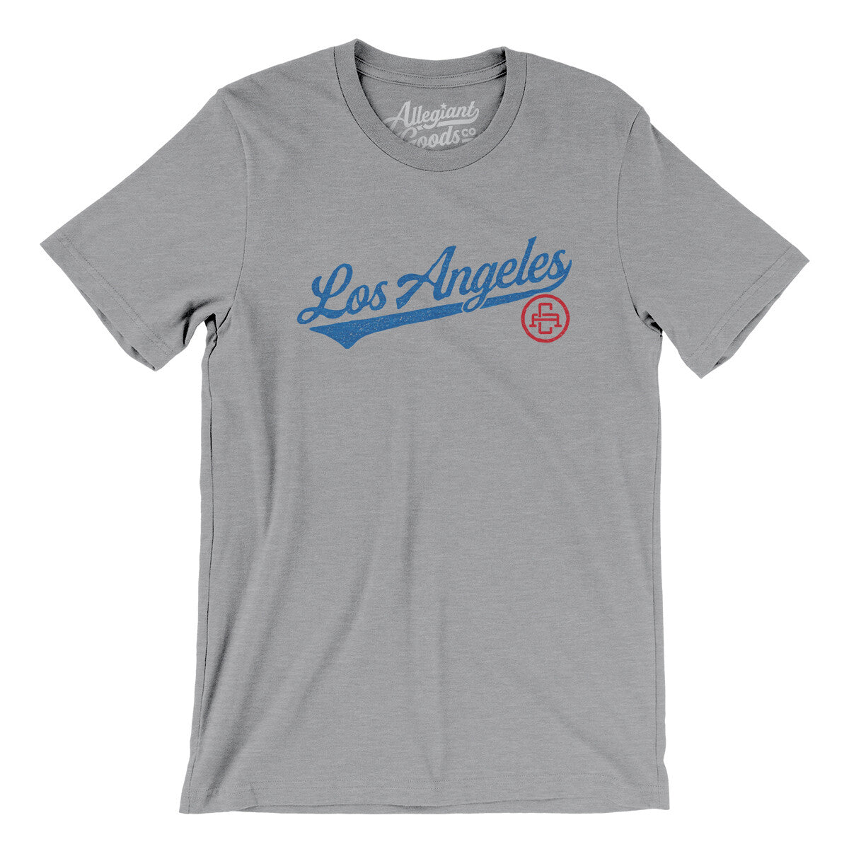 Los Angeles Vintage Script Men/Unisex T-Shirt-Athletic Heather-Allegiant Goods Co. Vintage Sports Apparel