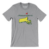 Massachusetts Golf Men/Unisex T-Shirt-Athletic Heather-Allegiant Goods Co. Vintage Sports Apparel