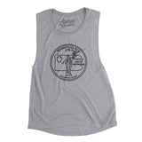 Pennsylvania State Quarter Women's Flowey Scoopneck Muscle Tank-Athletic Heather-Allegiant Goods Co. Vintage Sports Apparel