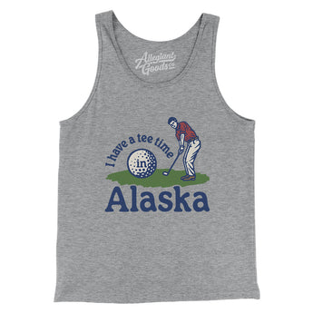 I Have A Tee Time In Alaska Men/Unisex Tank Top-Athletic Heather-Allegiant Goods Co. Vintage Sports Apparel