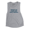 There's No Place Like West Virginia Women's Flowey Scoopneck Muscle Tank-Athletic Heather-Allegiant Goods Co. Vintage Sports Apparel