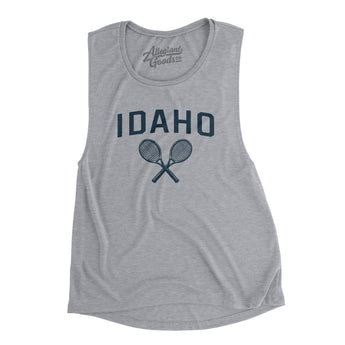 Idaho Tennis Women's Flowey Scoopneck Muscle Tank-Athletic Heather-Allegiant Goods Co. Vintage Sports Apparel