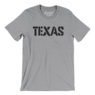 Texas Military Stencil Men/Unisex T-Shirt-Athletic Heather-Allegiant Goods Co. Vintage Sports Apparel