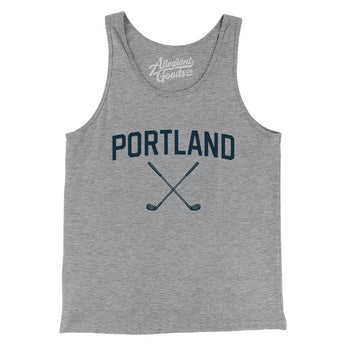 Portland Golf Men/Unisex Tank Top-Athletic Heather-Allegiant Goods Co. Vintage Sports Apparel