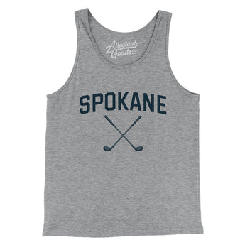 Spokane Golf Men/Unisex Tank Top-Athletic Heather-Allegiant Goods Co. Vintage Sports Apparel