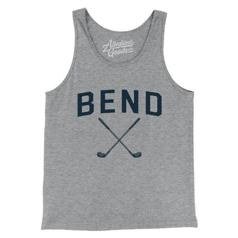 Bend Golf Men/Unisex Tank Top-Athletic Heather-Allegiant Goods Co. Vintage Sports Apparel